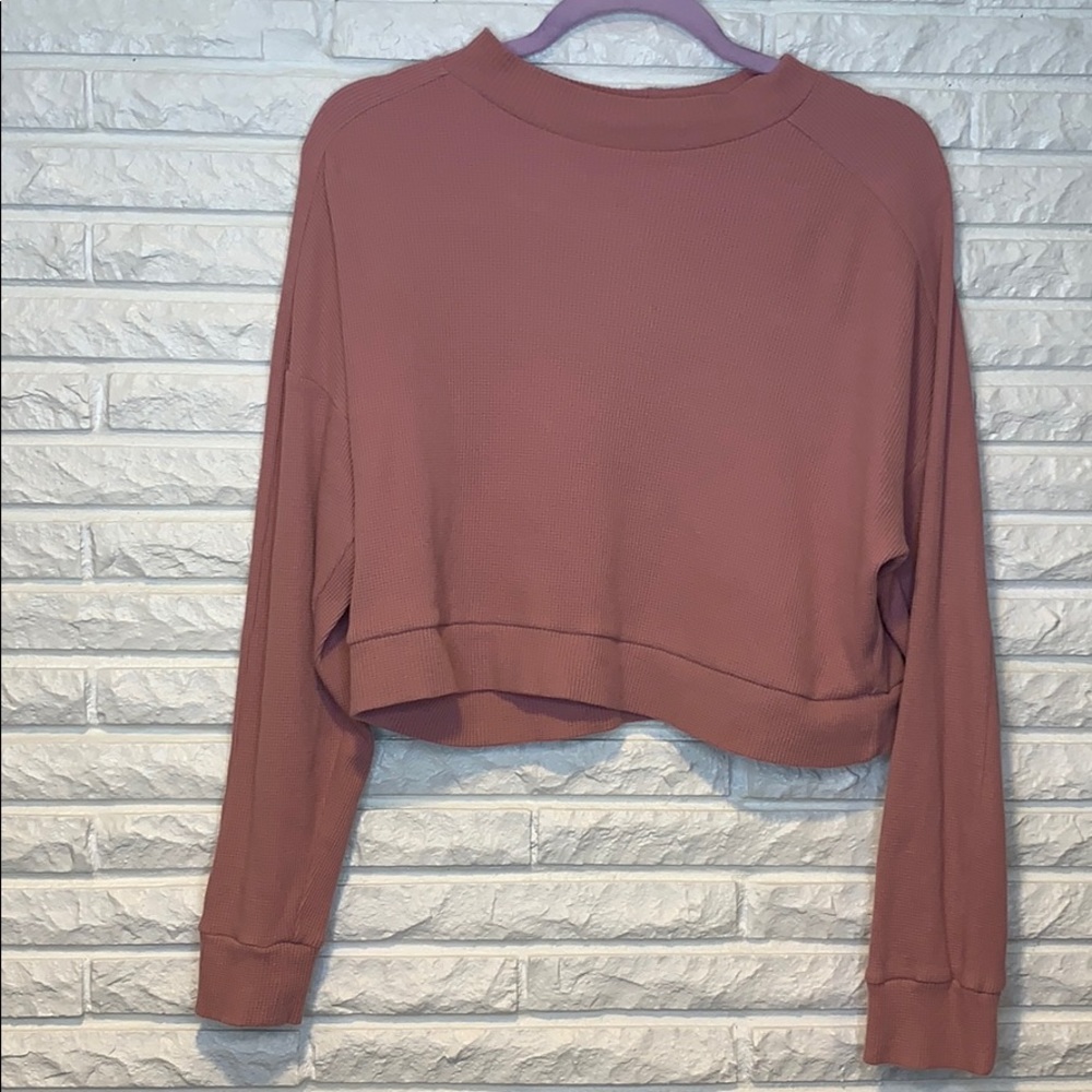 Mauve Cropped Crewneck